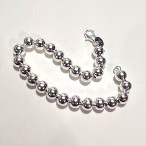 925 Silver Plated Pearl Bracelet Sterling Jewelry Anniversary Birthday Gift NEW